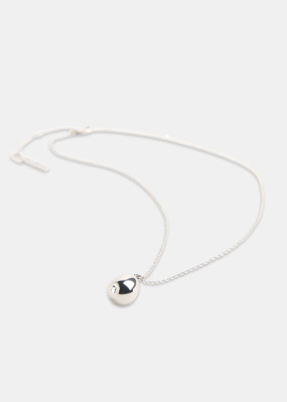 Silver Teardrop Pendant Necklace