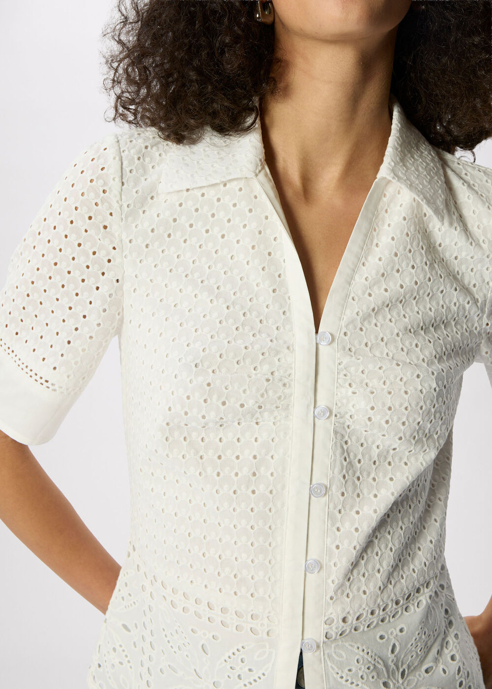 Cotton Broderie Shirt