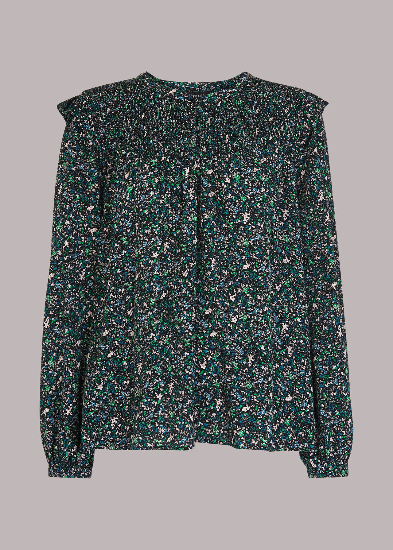 Midnight Garden Shirred Top