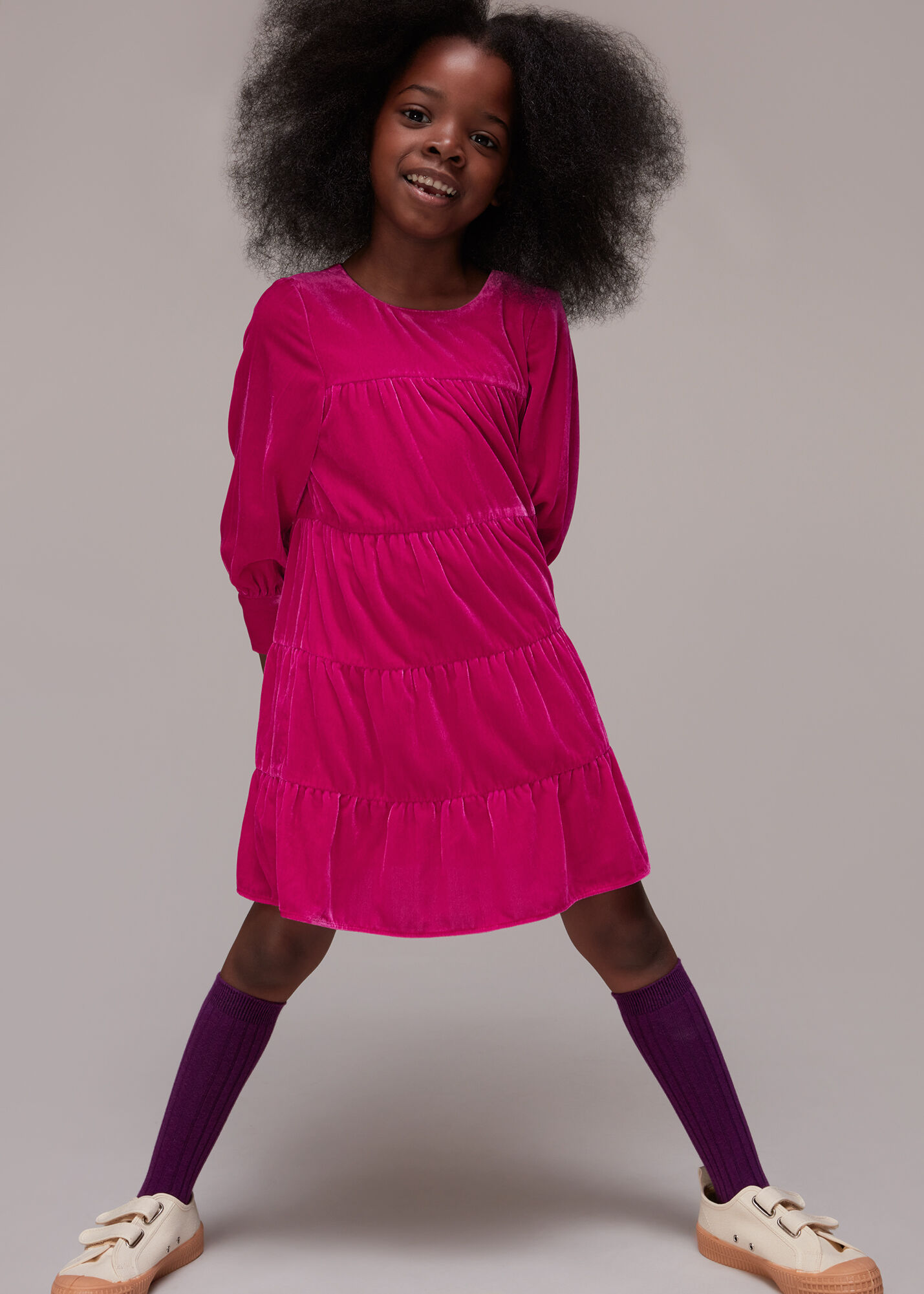 Velvet sales tiered dress