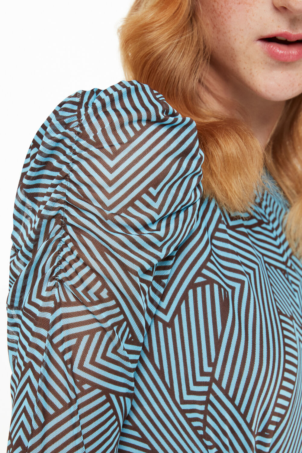 Striped Corners Mesh Dress