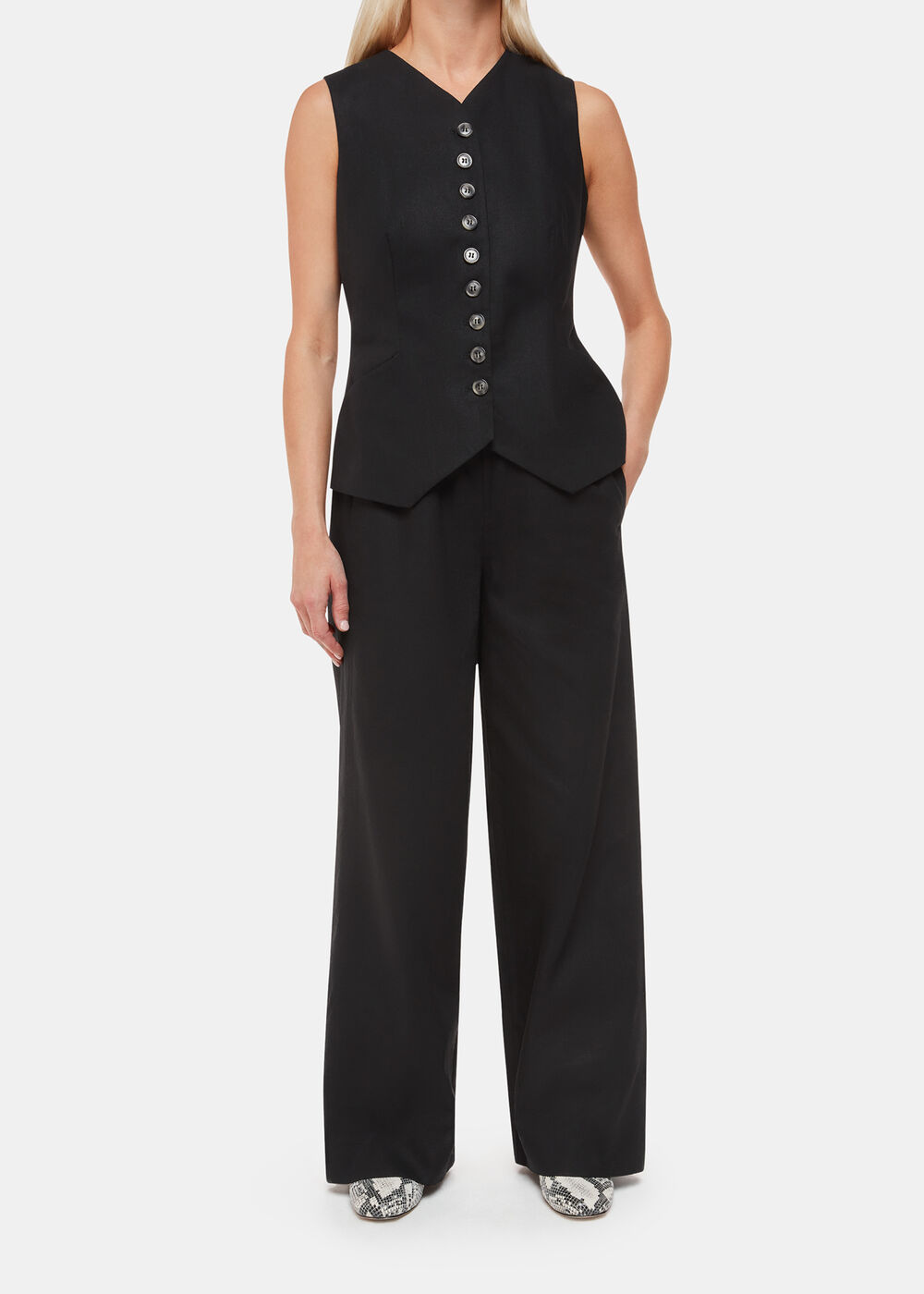 Petite Lindsey Linen Blend Trouser