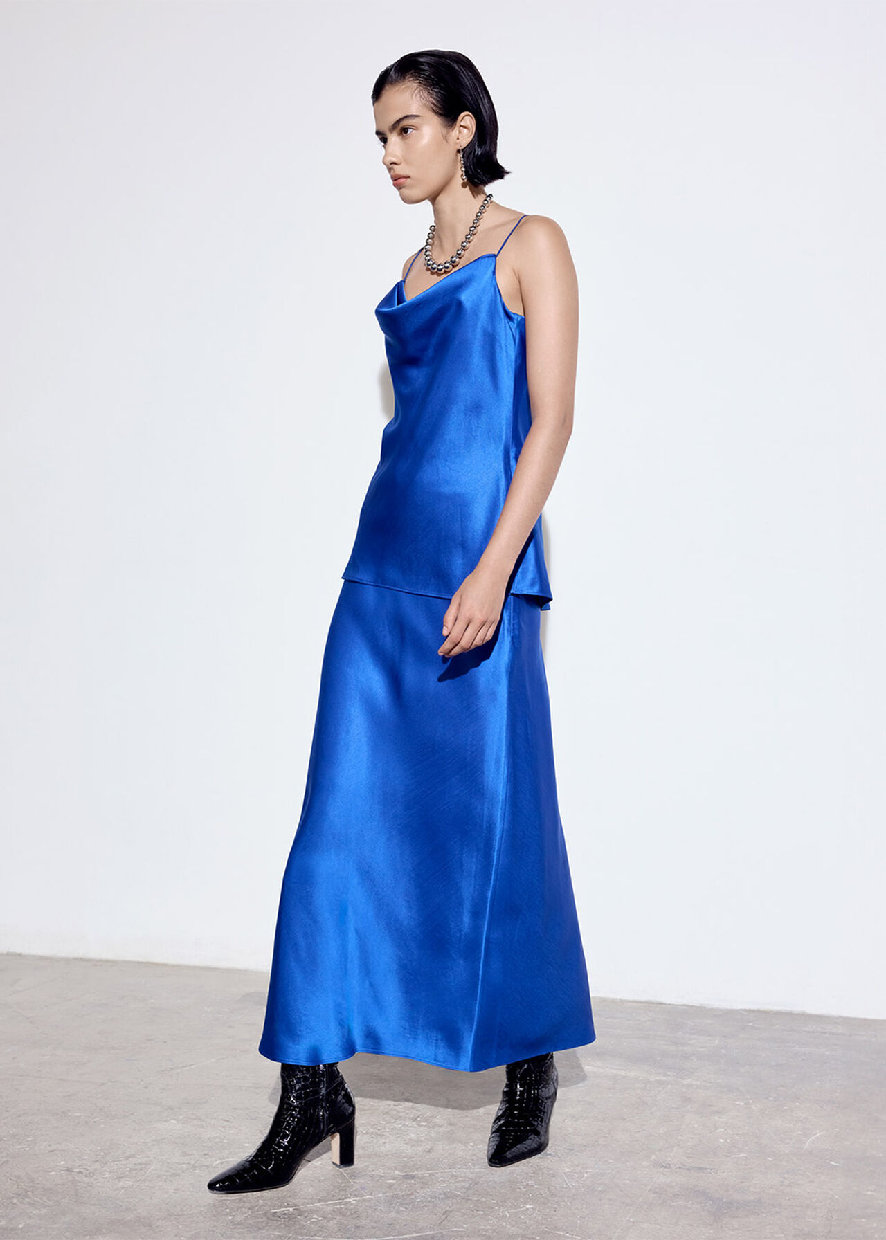 Satin Cowl Neck Cami