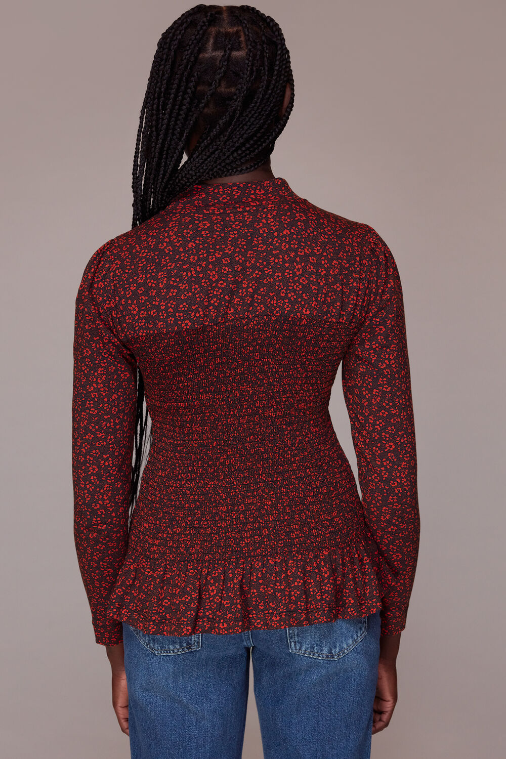 Multicolour Pansy Dot Shirred Top