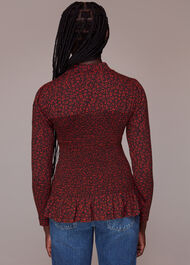 Pansy Dot Shirred Top