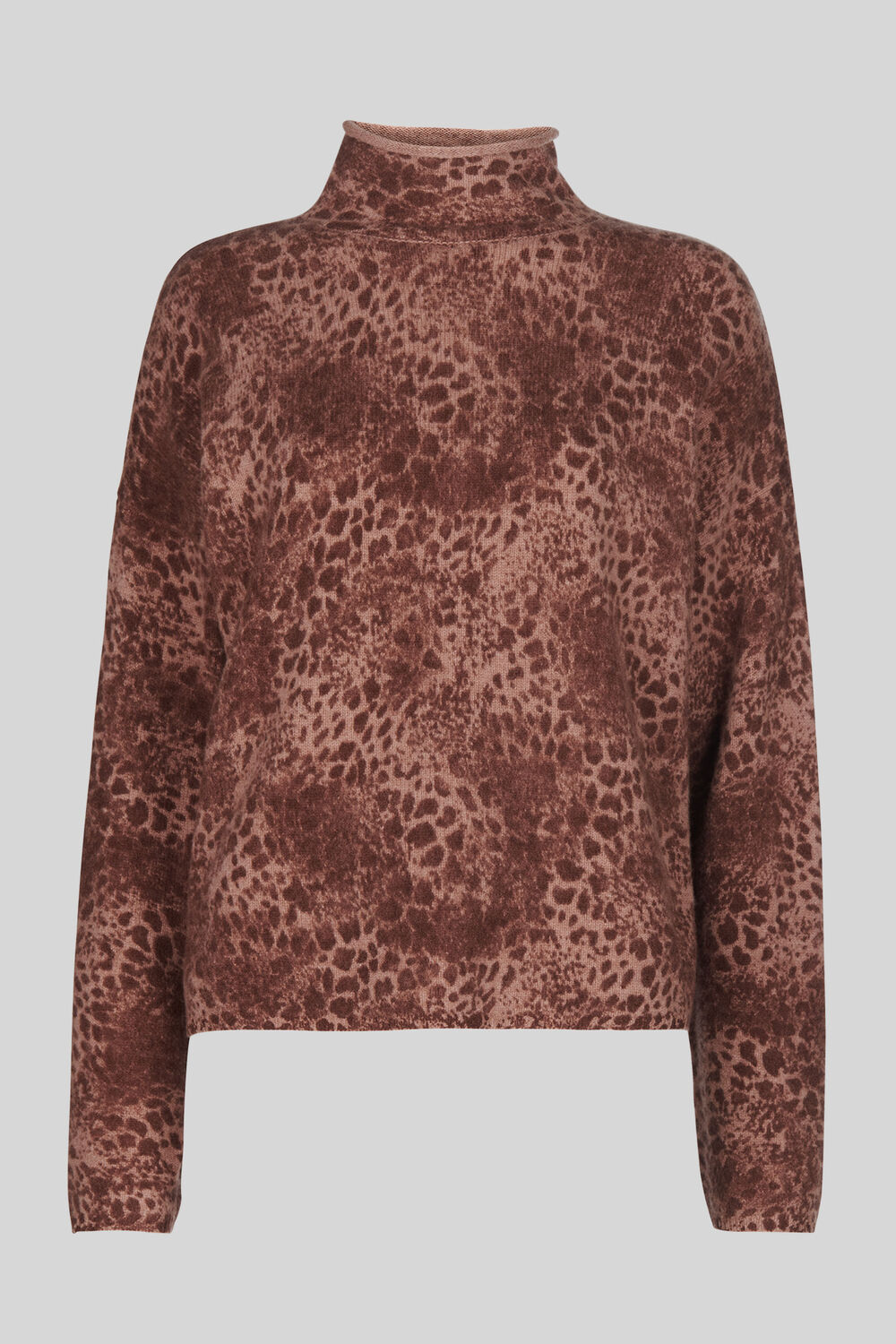 Big Cat Roll Neck Wool Knit Pink/Multi