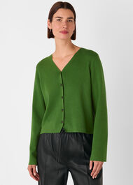 V Neck Button Front Cardigan