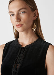 Florrie Silk Mix Jumpsuit Black