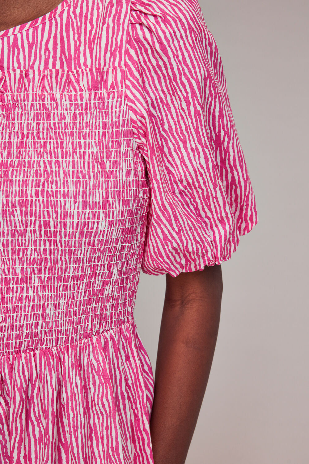 Uneven Lines Midi Dress