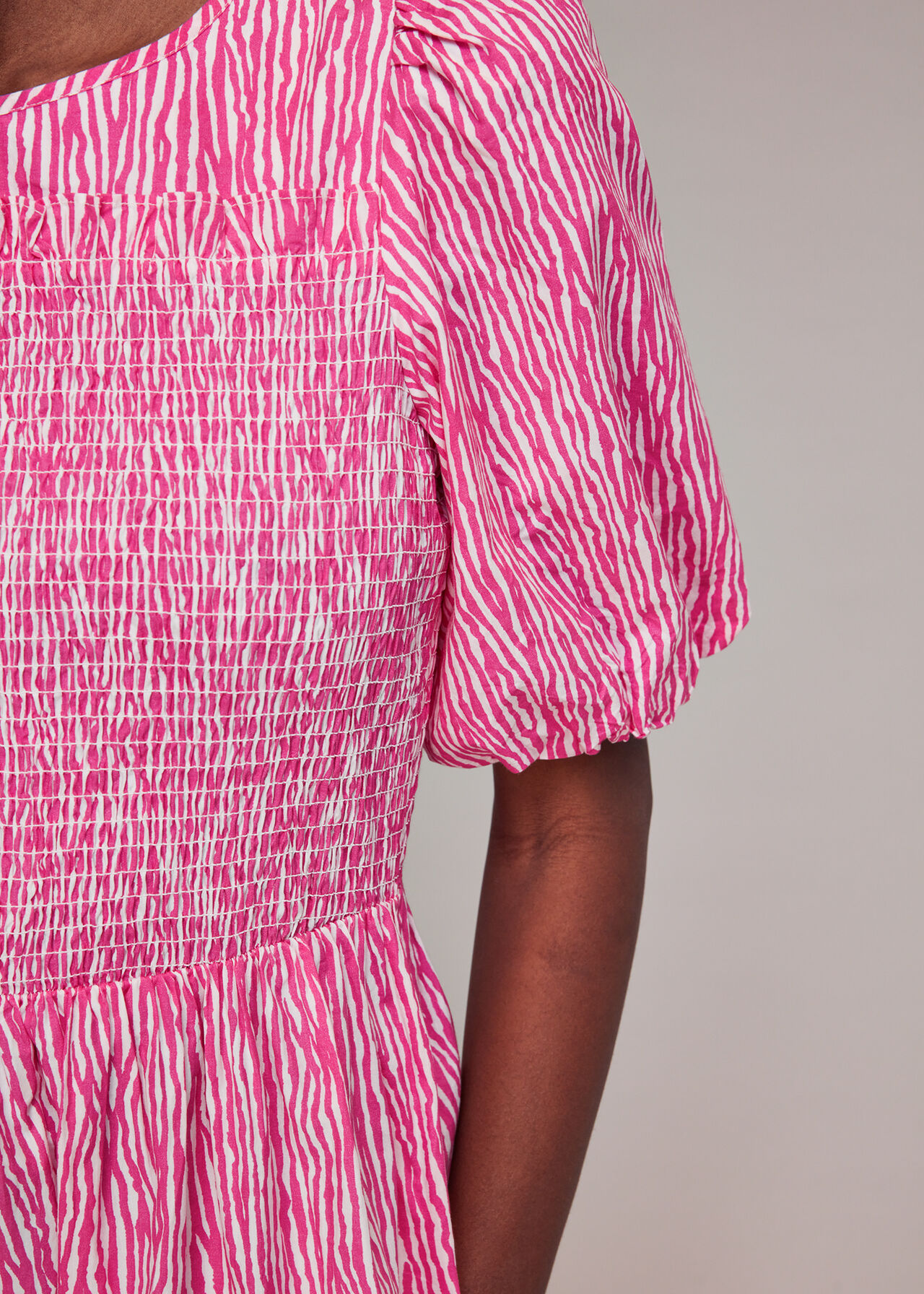 Uneven Lines Midi Dress