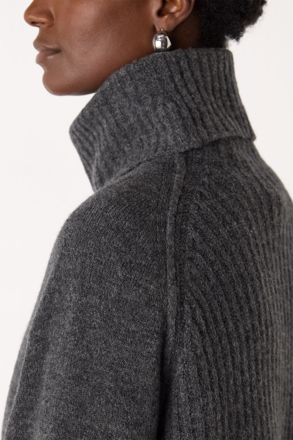 Roll Neck Wool Mix Jumper