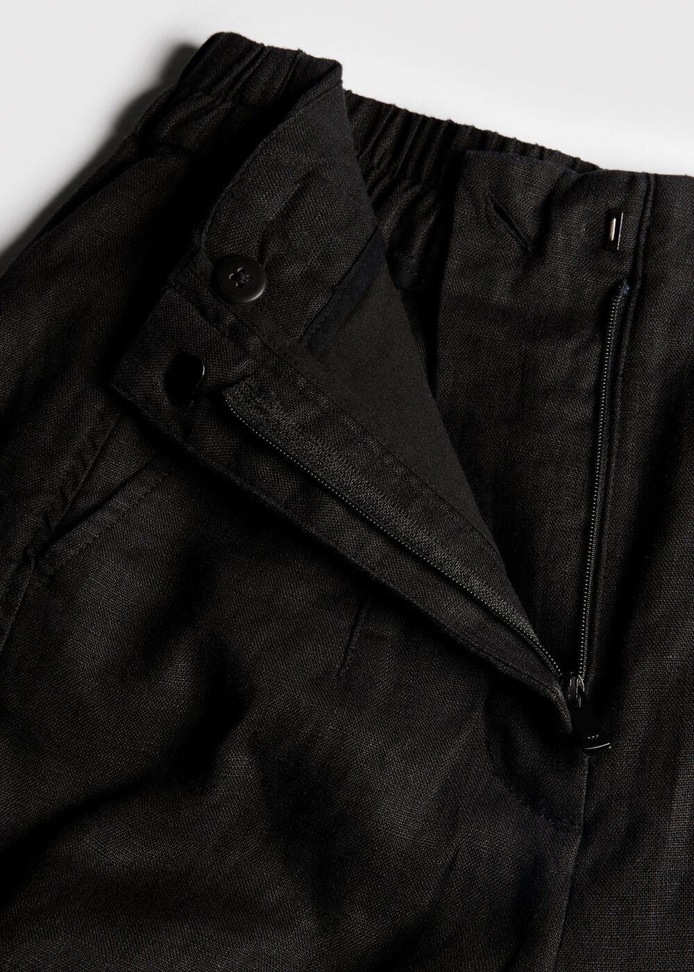 Petite Linen Barrel Leg Trouser