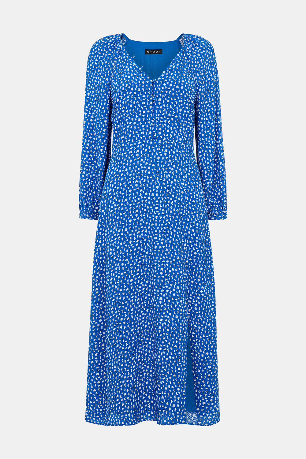 Micro Cactus Print Midi Dress