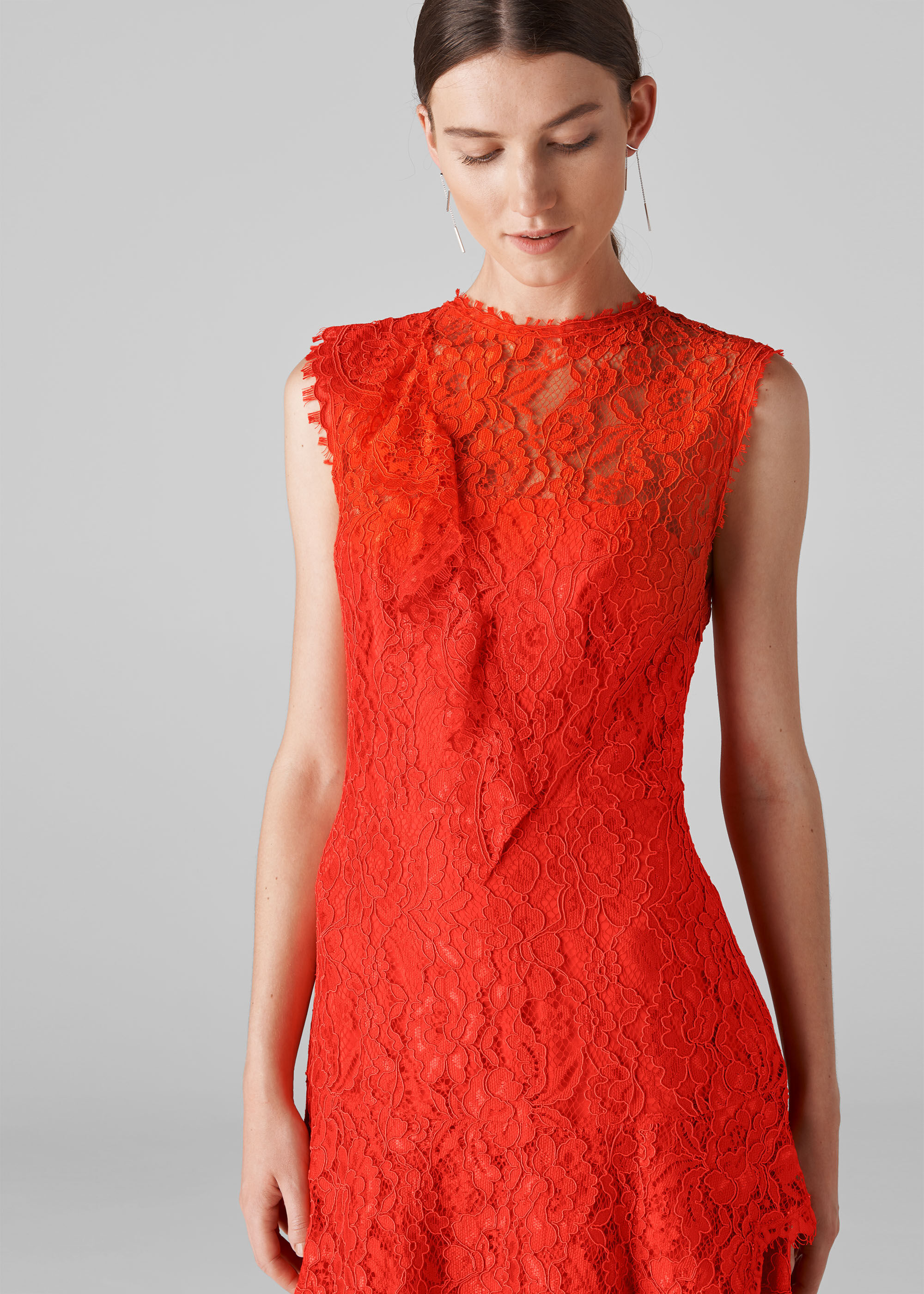 Red Willow Lace Dress WHISTLES