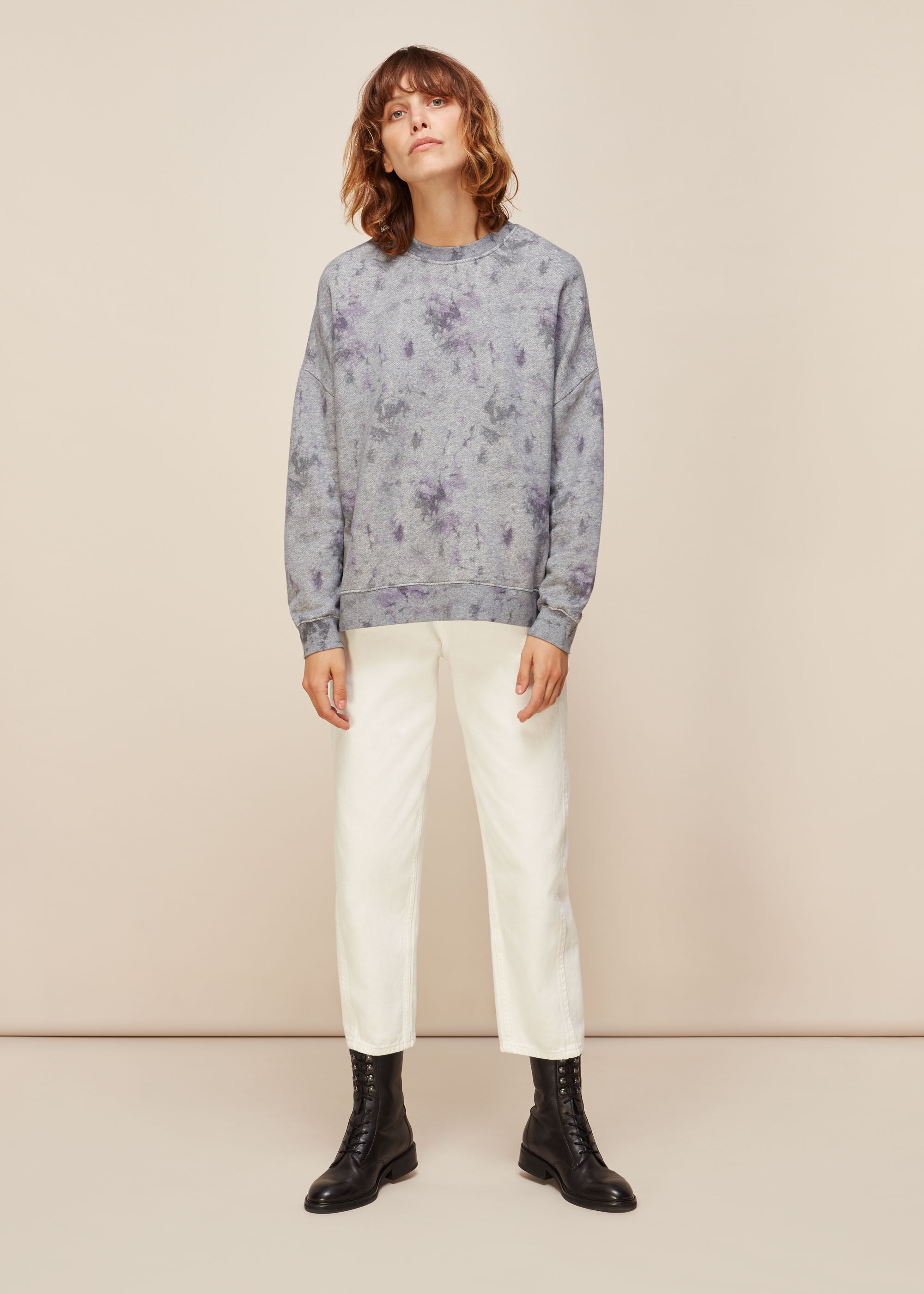 Grey tie dye sweatshirt cheap