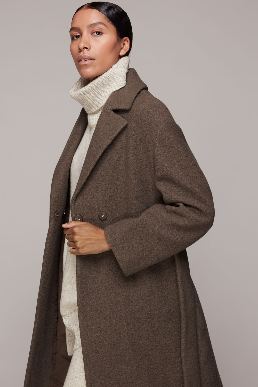 Tie Waist Wool Coat