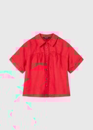 Gathered Linen Shirt