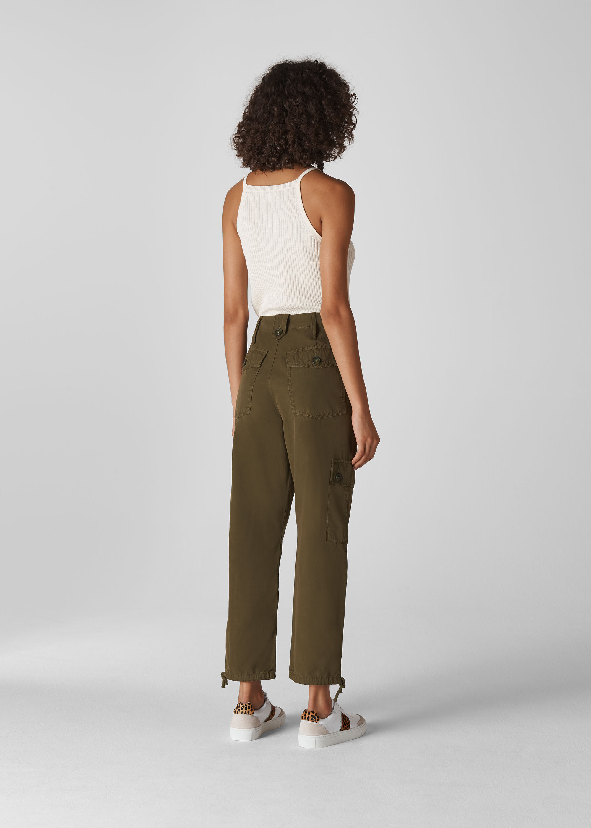 Khaki Steffi Utility Cargo Trouser 