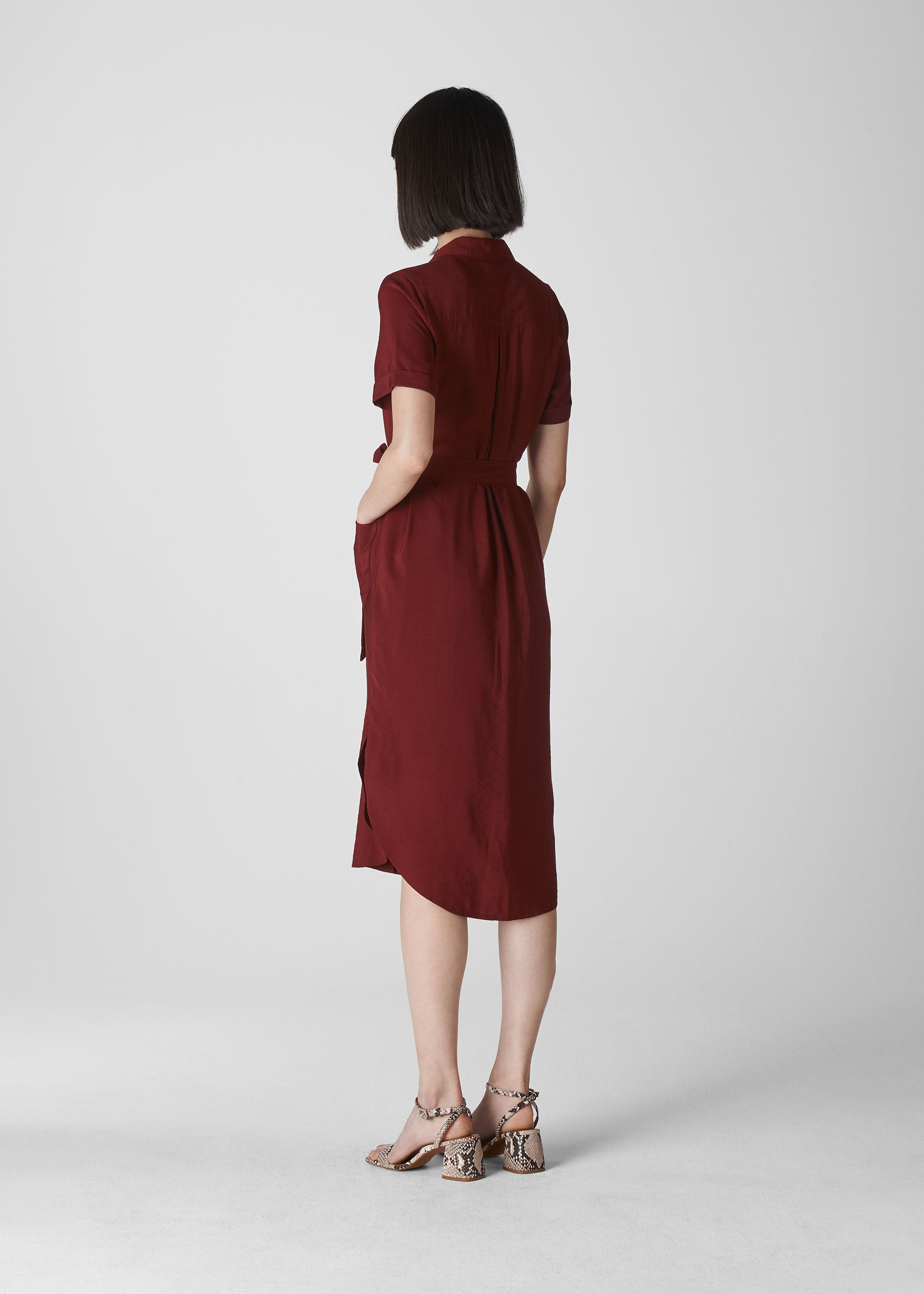 burgundy tshirt dress