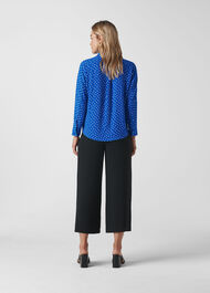 Abstract Spot Selma Blouse Blue/Multi