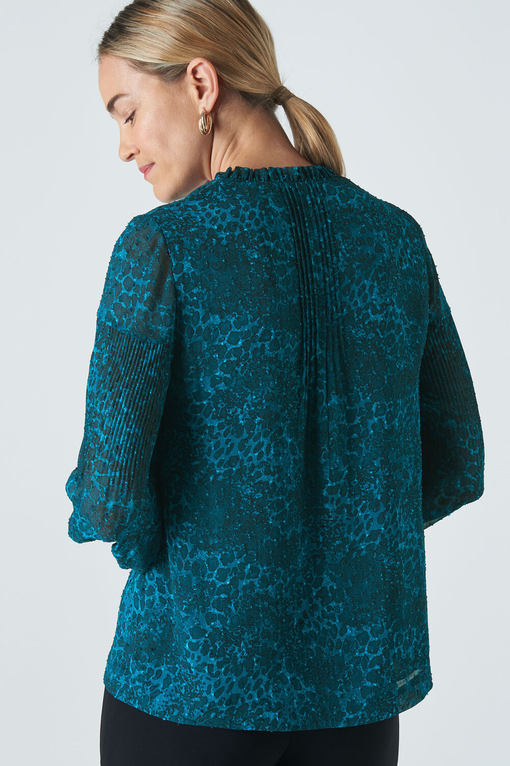 Big Cat Dobby Blouse Teal