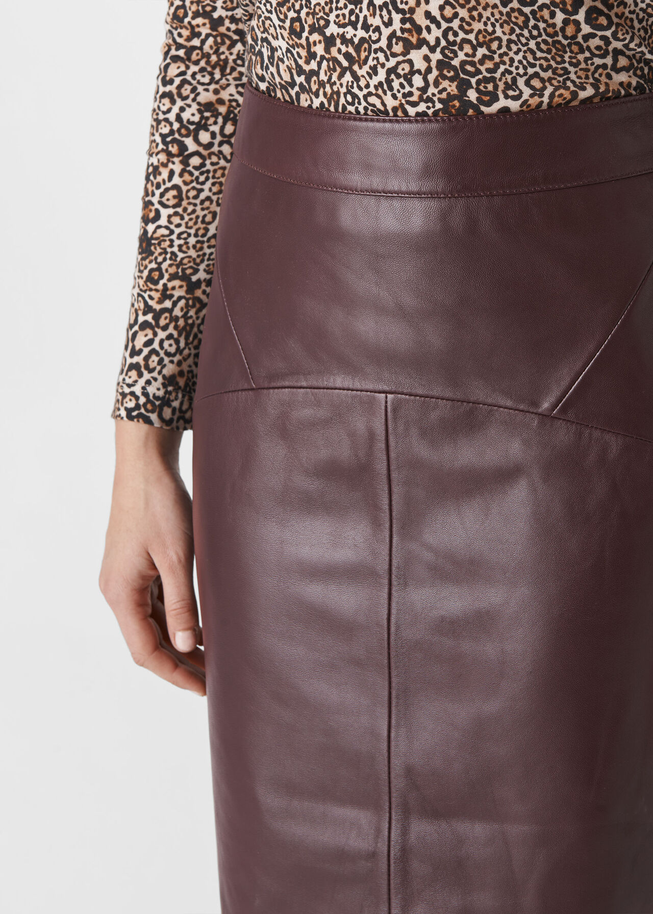 Kel Leather Pencil Skirt