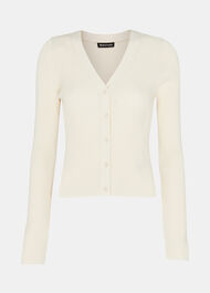 Ribbed V neck Cardigan