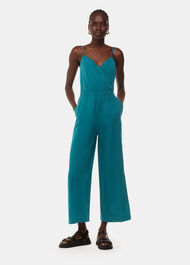 Wrap Linen Blend Jumpsuit