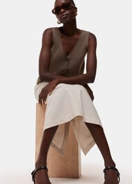 Button Front V Neck Tank