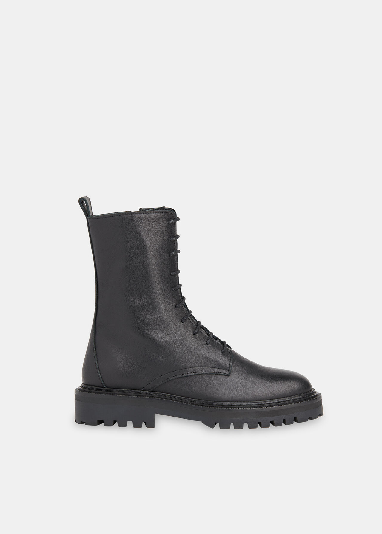 Black Piper Lace Up Boot | WHISTLES | Whistles UK