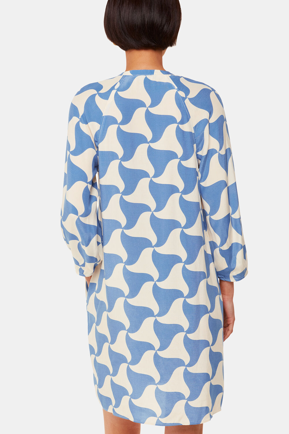 Blue Spun Triangle Dress
