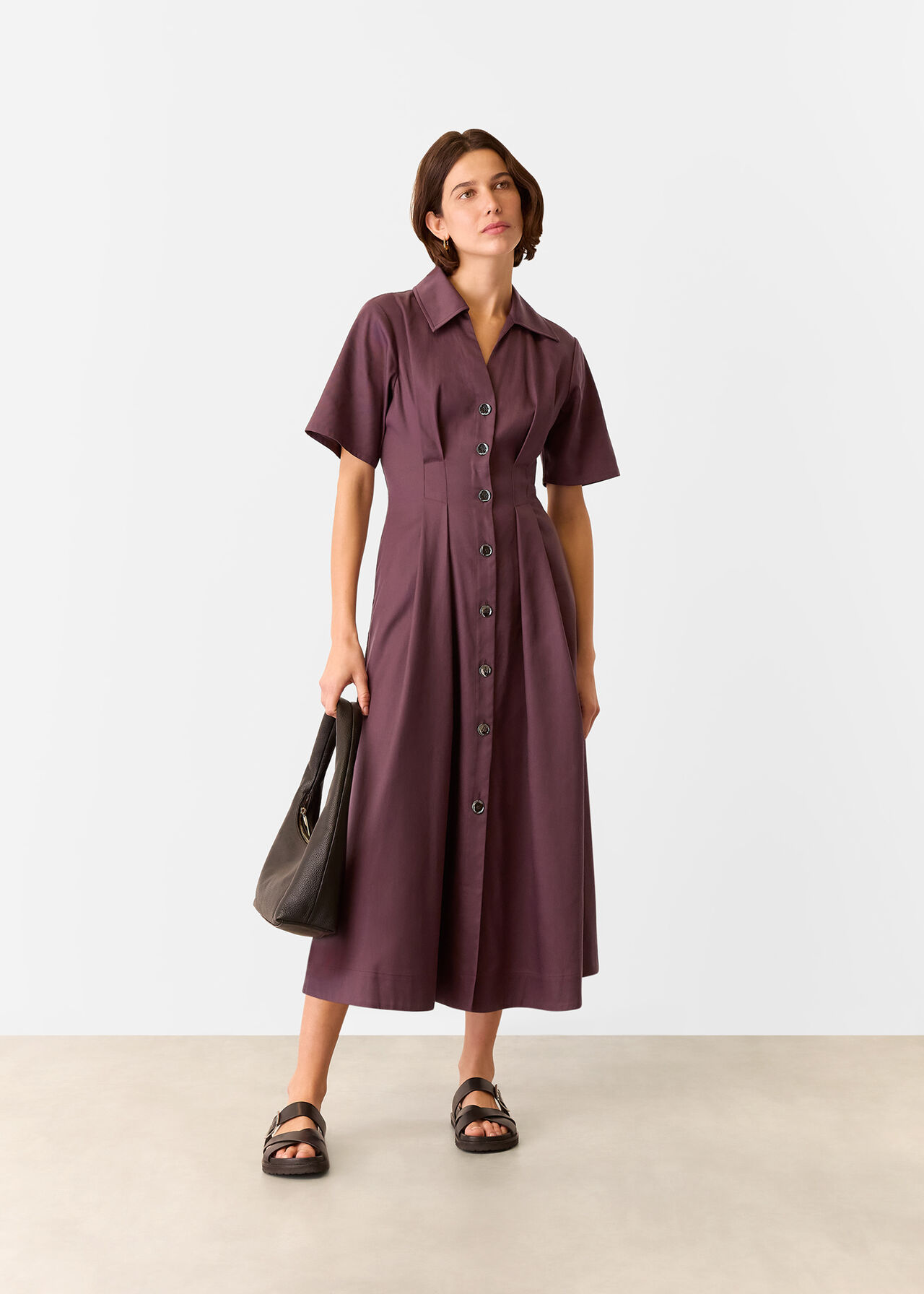 Renee Button Shirt Dress