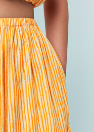 Chalk Stripe Tiered Skirt