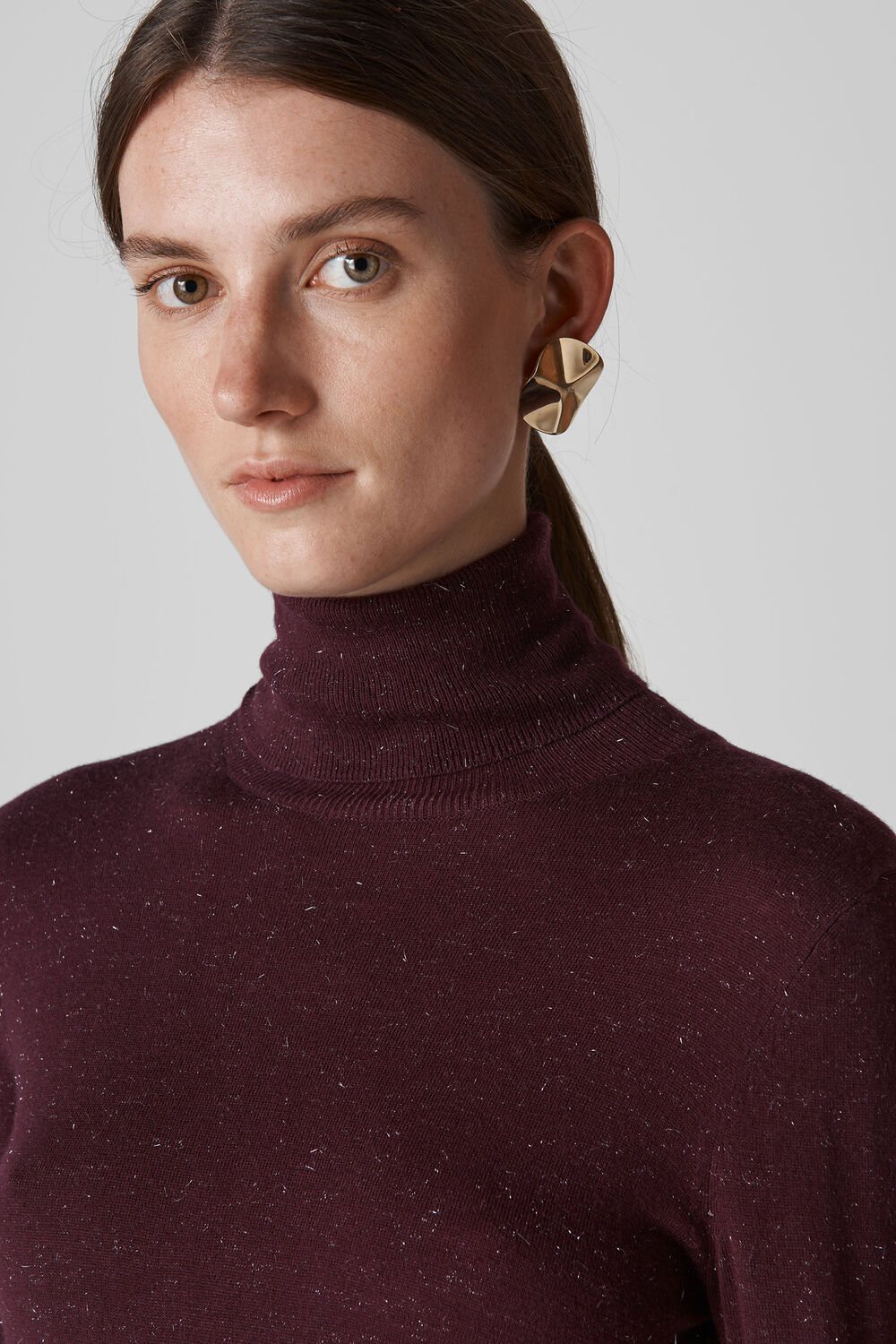 Annie Sparkle Polo Neck Knit