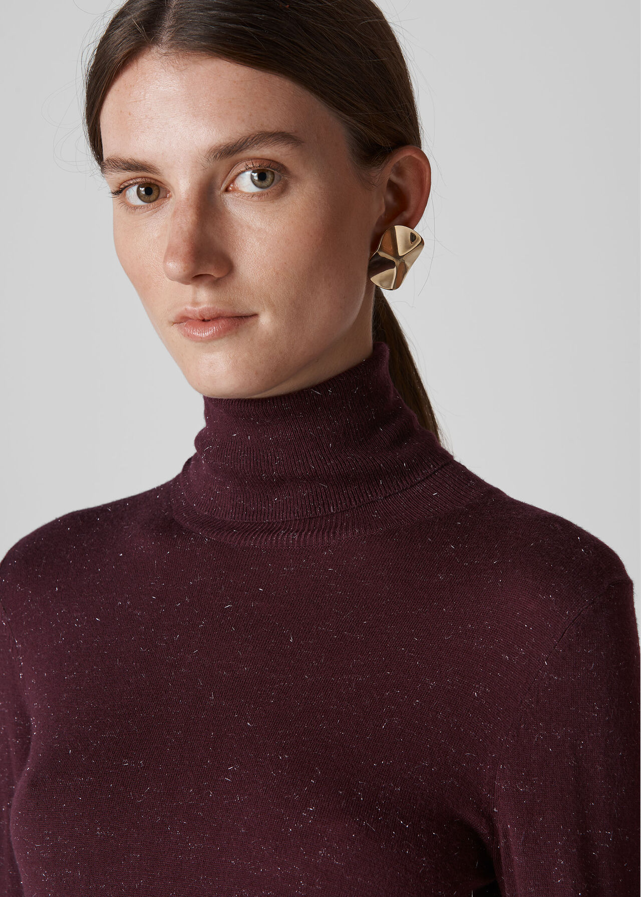 Annie Sparkle Polo Neck Knit