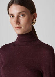 Annie Sparkle Polo Neck Knit