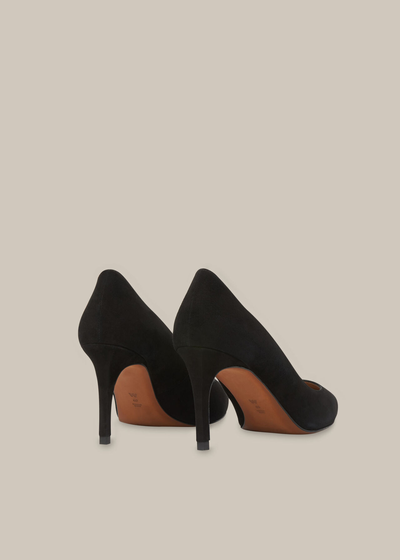 Cari Mid Suede Point Pump Black