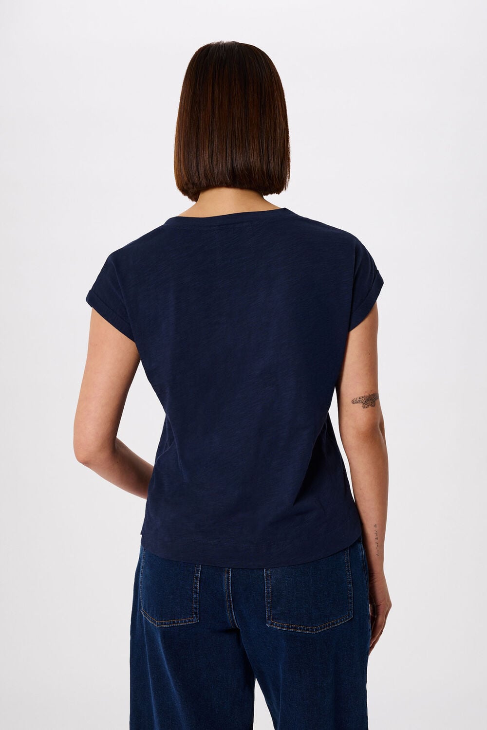Willa V-Neck Cap Sleeve Tee