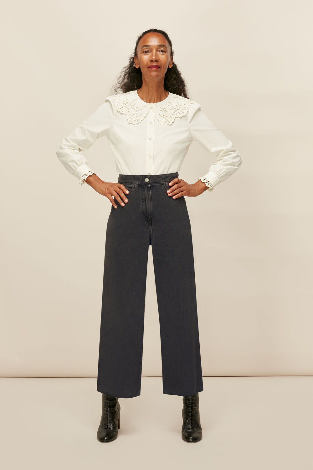 Wide Leg Washed Jean