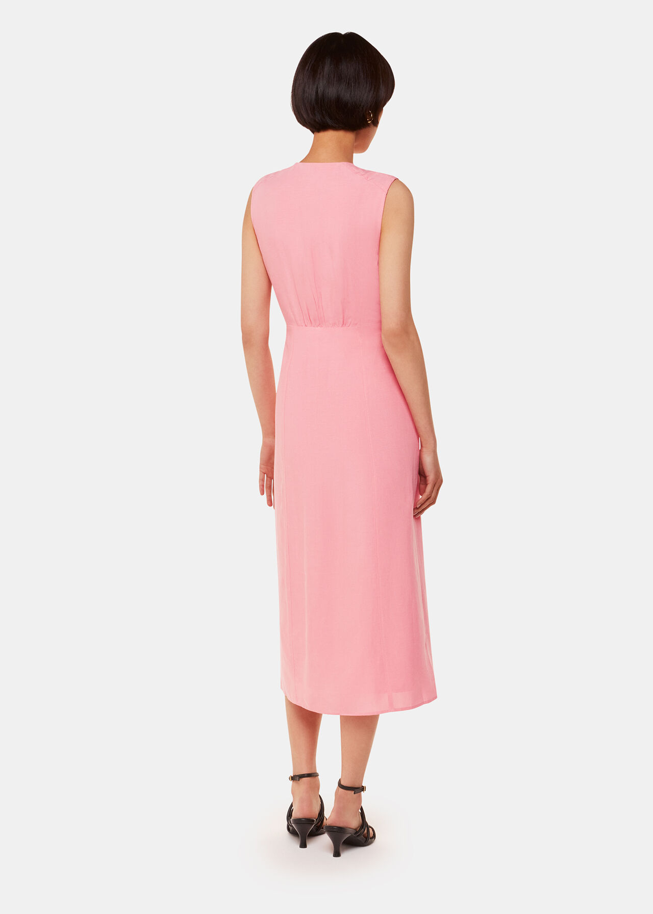 Abbie Linen Blend Midi Dress