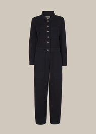 Gabby Denim Jumpsuit Dark Grey