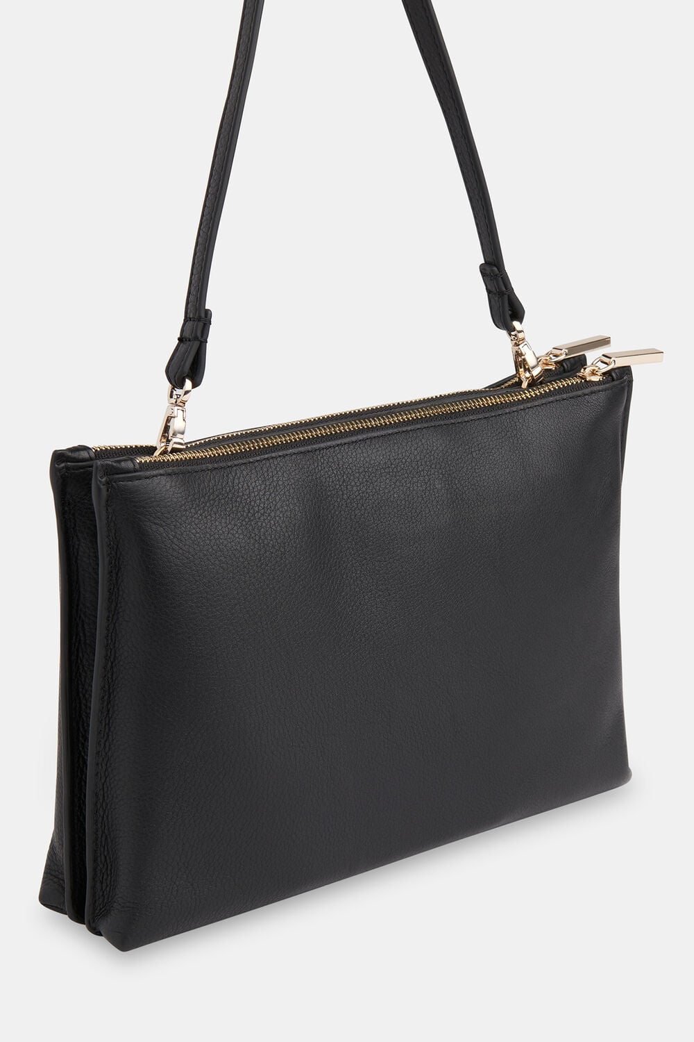 Black Rae Double Pouch Clutch