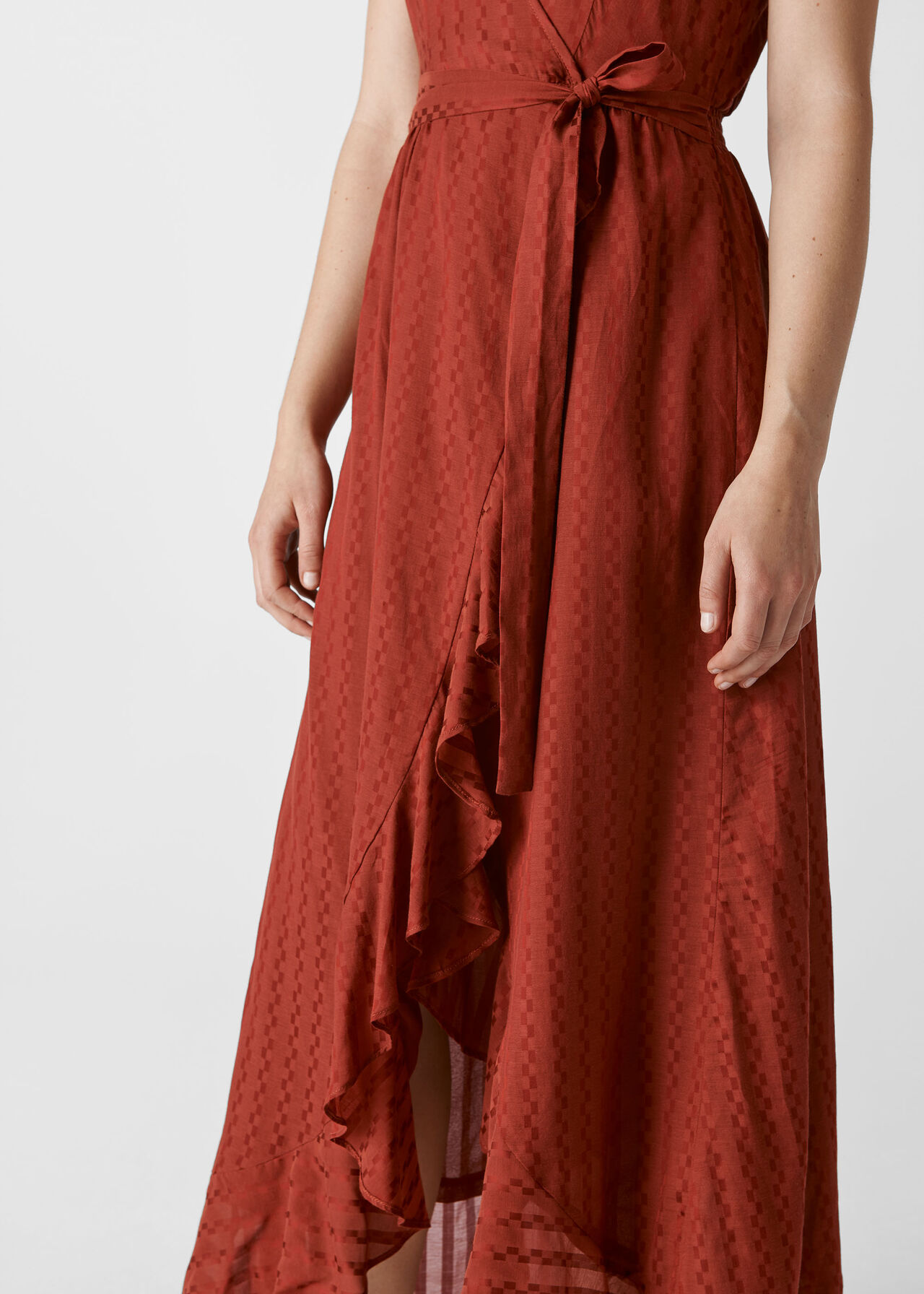 Nolita Wrap Maxi Dress Rust