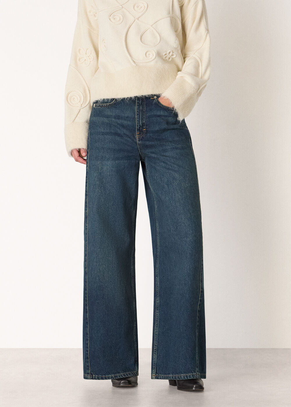 Panel Wide Leg Jean