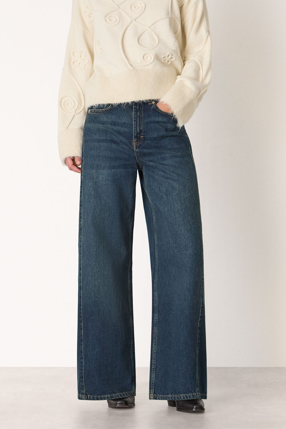 Panel Wide Leg Jean