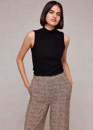 Dashed Leopard Print Trouser