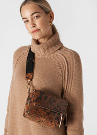 Bibi Snake Crossbody Bag Tan