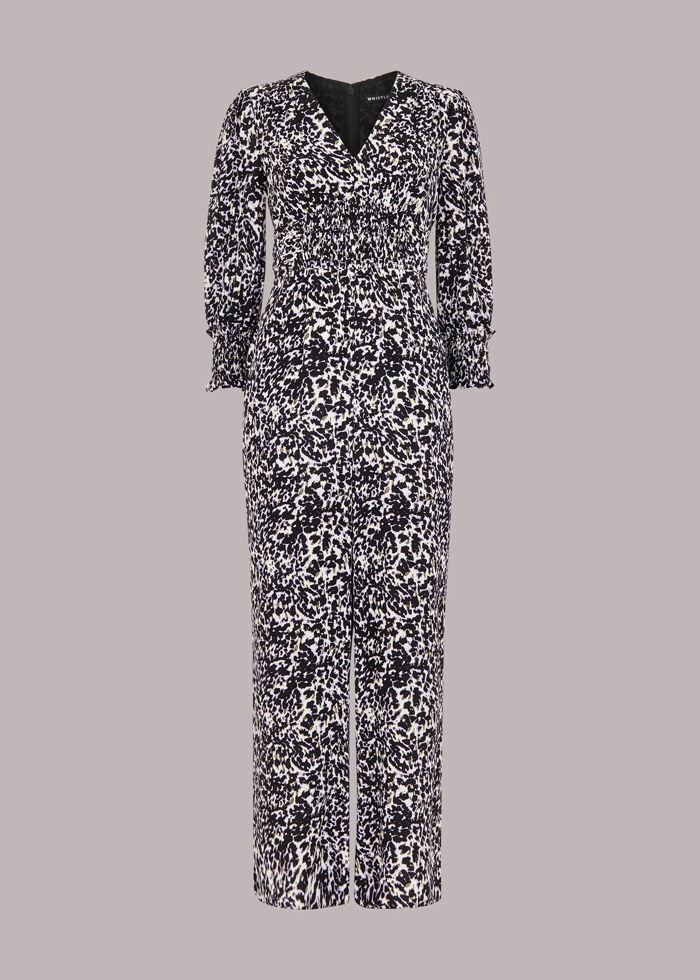 Leopard Print Smudged Cheetah Jumpsuit WHISTLES