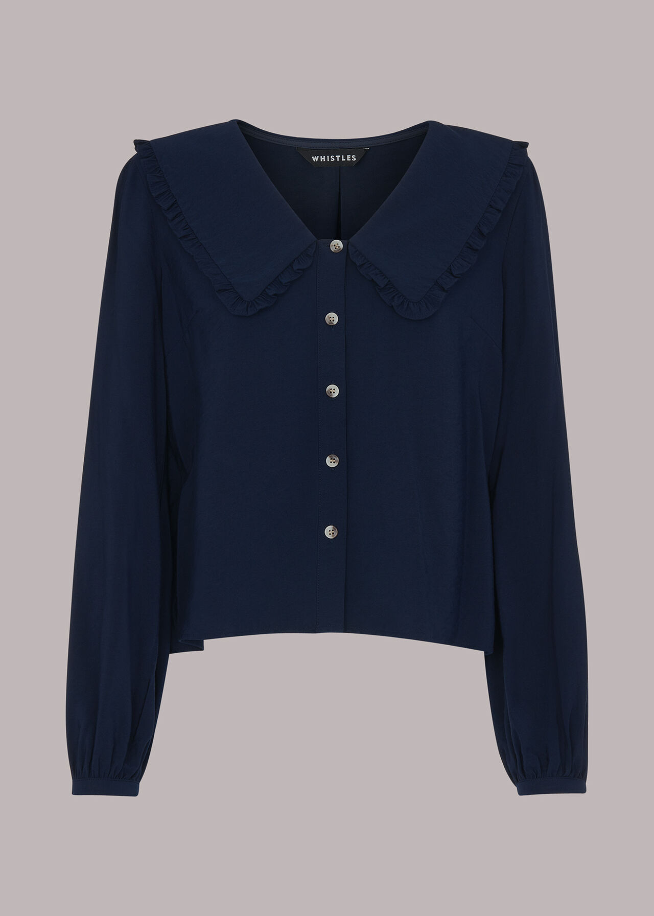 Oversized Collar Detail Top