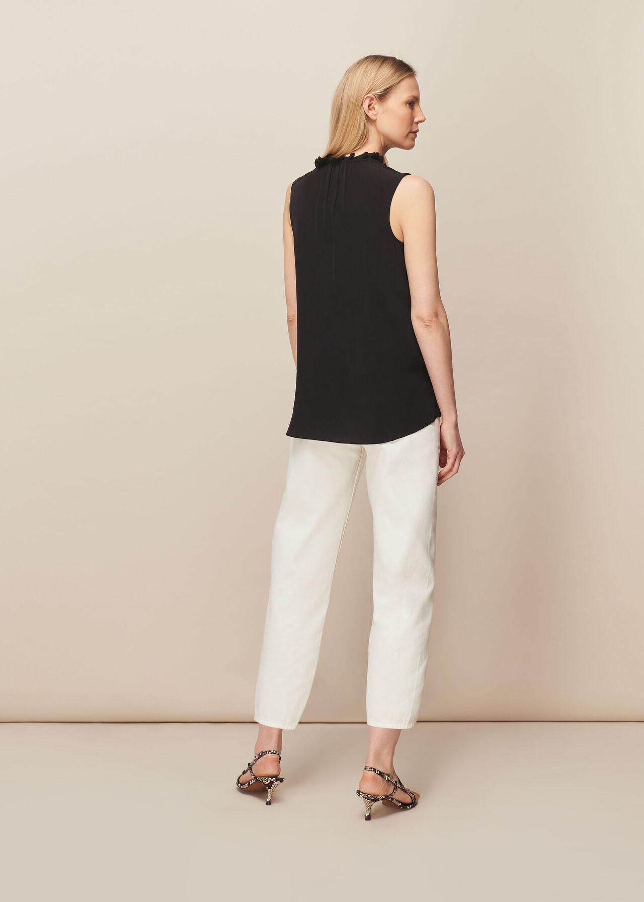 Selena Silk Top Black